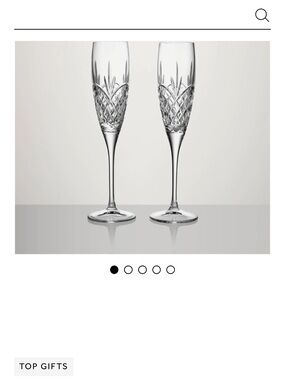 Forever 21 Clear Cut Crystal Champagne Flutes (Set of 2)